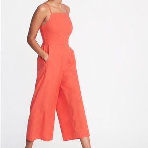 Worn once coral jumpsuit